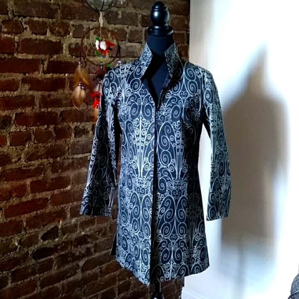 Metropolitan Museum of Art Knee Length Scrollwork Evening Jacket Size S